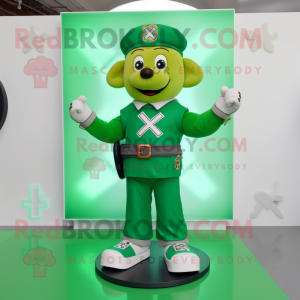 Grøn Celtic Cross maskot...