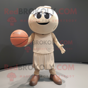 Beige basketbal bal...