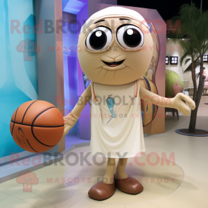 Beige basketbal bal...