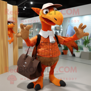 Oranje Pterodactyl mascotte...