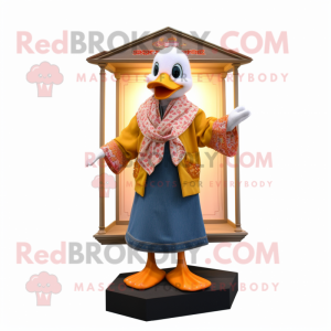 Peach Muscovy Duck maskot...