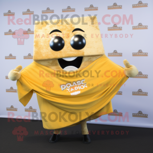 Guld Lasagne maskot kostume...