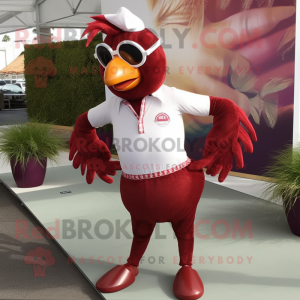 Maroon Roosters maskot...