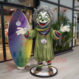 Oliwkowy Evil Clown w...