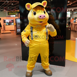 Yellow Sow mascotte kostuum...