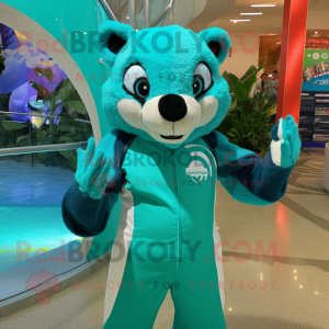 Turquoise Badger mascotte...