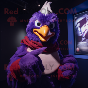 Purple Roosters maskot...