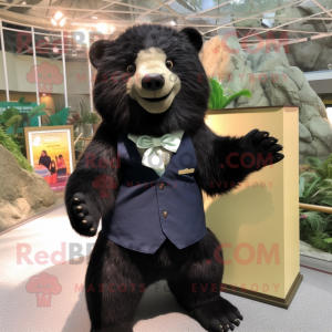 Black Sloth Bear mascotte...