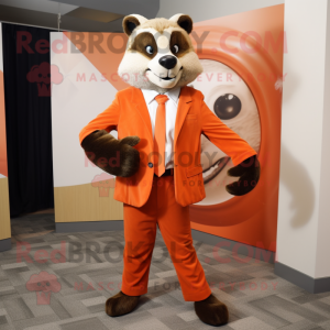 Orange Badger maskot...