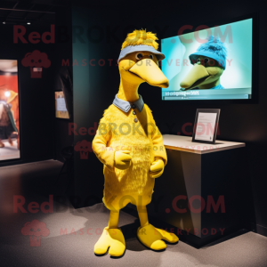 Geel Dodo Bird mascotte...