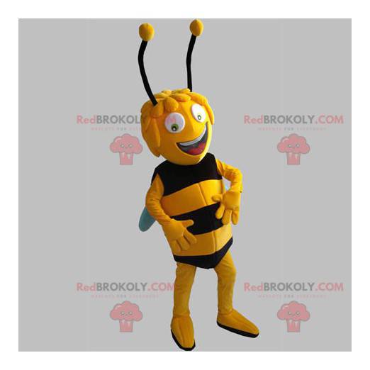 Mascotte de Maya l'abeille. Abeille jaune et noire -
