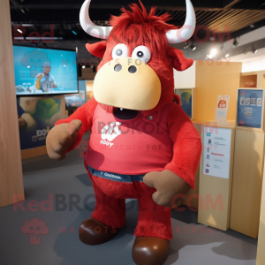 Red Yak mascotte kostuum...