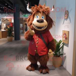 Red Yak mascotte kostuum...