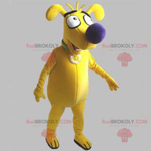 Mascotte de chien jaune rigolo et mignon - Redbrokoly.com