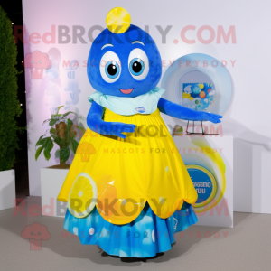 Blue Lemon mascotte kostuum...