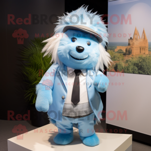 Sky Blue Porcupine mascotte...