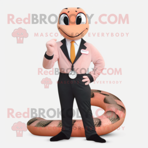 Peach Snake maskot kostym...