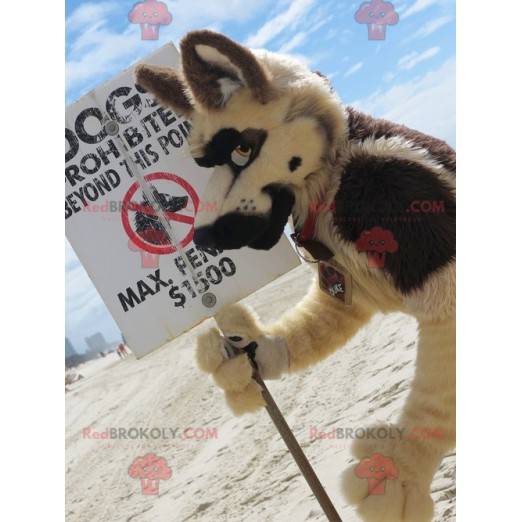 Alle hår ulv hund maskot - Redbrokoly.com