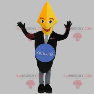Mascote de caneta-tinteiro preta e dourada - Redbrokoly.com