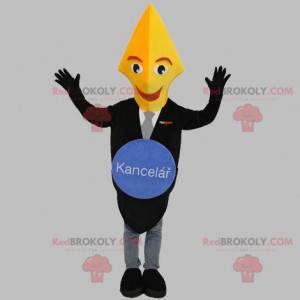 Svart och guld reservoarpenna maskot - Redbrokoly.com