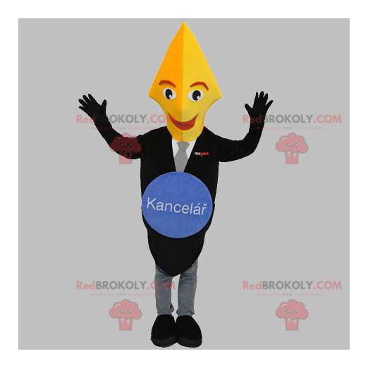Mascota de pluma estilográfica negra y dorada - Redbrokoly.com