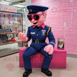 Pink Navy Soldier maskot...