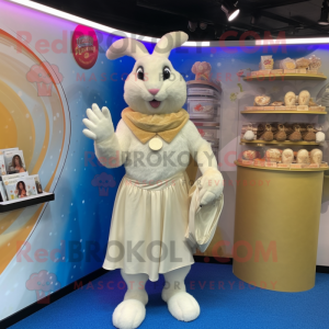 Cream Wild Rabbit maskot...