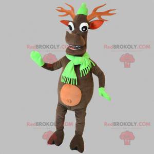 Mascota de renos de Navidad. Mascota caribú - Redbrokoly.com