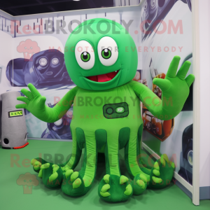 Groene Kraken mascotte...