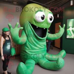 Groene Kraken mascotte...