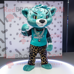 Teal Leopard mascotte...