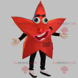 Kæmpe rød og sort stjernemaskot - Redbrokoly.com