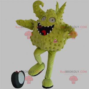 Grøn monster maskot. Grøn væsen maskot - Redbrokoly.com