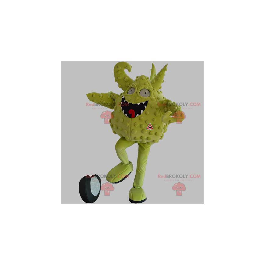 Grøn monster maskot. Grøn væsen maskot - Redbrokoly.com