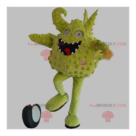 Grøn monster maskot. Grøn væsen maskot - Redbrokoly.com