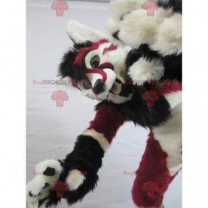 Cheetah mascotte rood wit en zwart - Redbrokoly.com