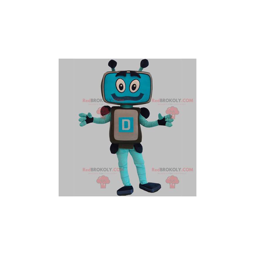 Mascote do robô do computador com tela de TV - Redbrokoly.com