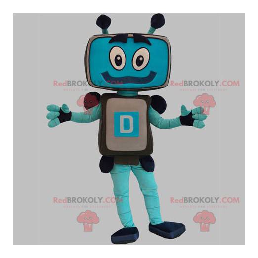 Mascote do robô do computador com tela de TV - Redbrokoly.com