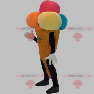Mascot giant ice cream cone. Glacier mascot - Redbrokoly.com