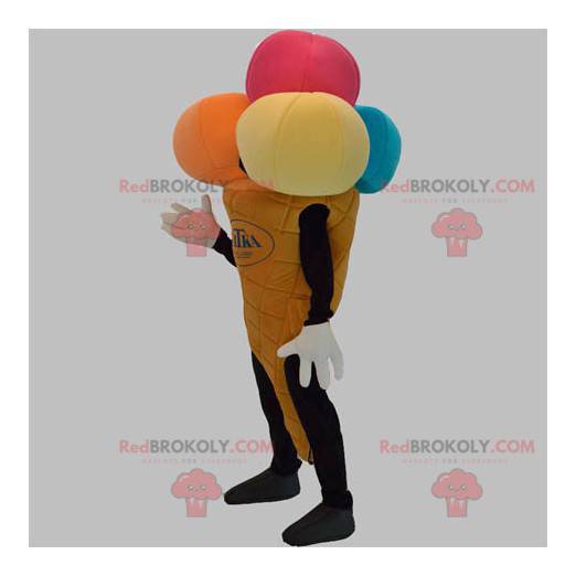 Mascot giant ice cream cone. Glacier mascot - Redbrokoly.com