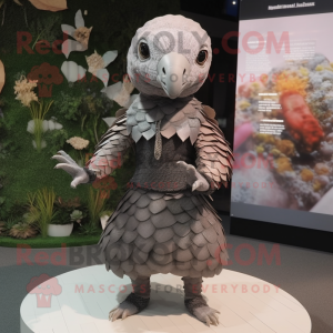 Grå Pangolin maskot kostume...