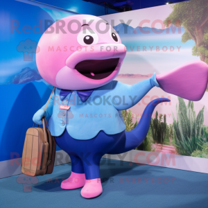 Pink Blue Whale mascotte...