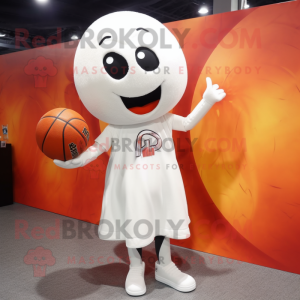 Hvit Basketball Ball maskot...