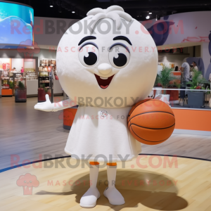 Hvid Basketball Ball maskot...