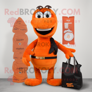 Orange Hydra maskot kostume...