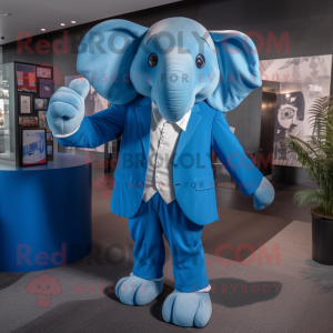 Blauer Elefant Maskottchen...