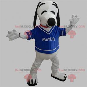 Hvid og sort hundemaskot. Snoopy maskot - Redbrokoly.com