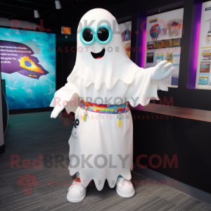 White Ghost maskot kostume...