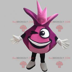 Giant and funny red onion mascot. Pink mascot - Redbrokoly.com