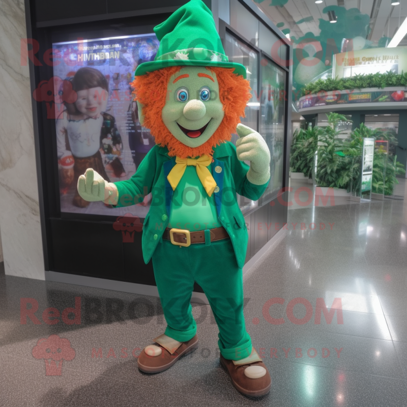 nan Leprechaun mascot costume character dressed with a Bermuda Shorts and Bracelet watches